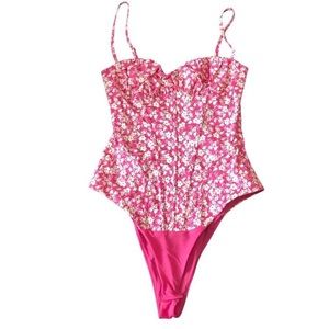 Zara pink corset style bodysuit